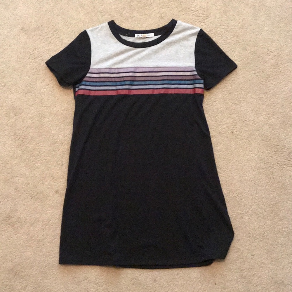 Striped black dress